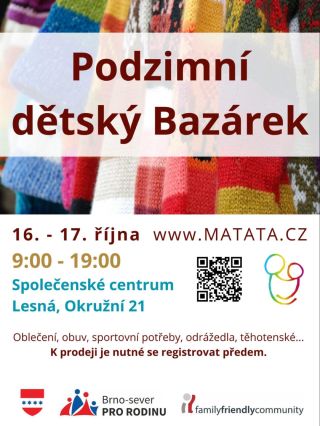 Už příští týden na Lesné! 🩷 Výběrový Bazárek podzimního a zimního dětského oblečení a bot,těhotenského a nosícího oblečení...