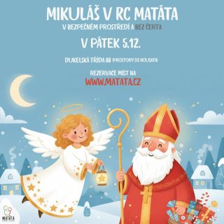 V pátek 5.12. přijde do matátí dětské skupiny Housata @housata_detskaskupina Mikuláš a anděl. Sejdeme se v bezpečném...